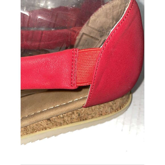 Cloudwalkers Sandals Women’s 12W‎ Red Comfort Walking Shoes Summer Travel Casual - Picture 5 of 14